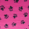 Dogs 145 Fuschia Printed Fleece Fabric