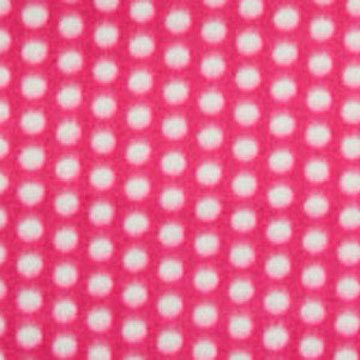 Dots 315 White & Pink Printed Fleece Fabric