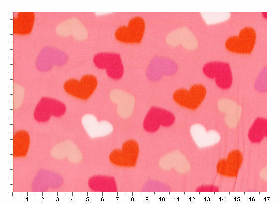 Hearts 106 Printed Fleece Fabric