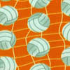 Sports 517 Orange Printed Fleece Fabric