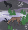 Outdoors Alaska Purple Double Brushed Fleece