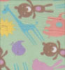 Kids Animal Fun Mint Double Brushed Fleece