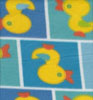 Kids Duck Squ Blue Double Brushed Fleece