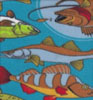 Outdoors Fish Tales Turquoise Double Brushed Fleece