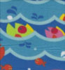 Kids Fish Waves Royal Double Brushed Fleece