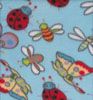 Kids Lady Bug Aqua Double Brushed Fleece