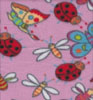 Kids Lady Bug Pink Double Brushed Fleece