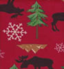 Kids Moose Lodge Red Double Brushed Fleece