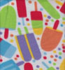 Kids Popsicle White Double Brushed Fleece