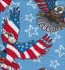 Patriotic Stars Str Blue Double Brushed Fleece